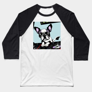 Boston Terrier DJ Baseball T-Shirt
